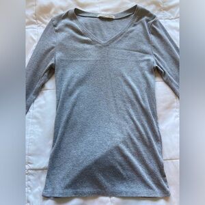 Gray Long sleeve basic top